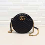 Gucci GG Marmont mini round shoulder bag Black 550154 - 1