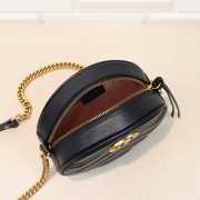 Gucci GG Marmont mini round shoulder bag Black 550154 - 6