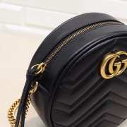 Gucci GG Marmont mini round shoulder bag Black 550154 - 5