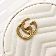 Gucci GG Marmont mini round shoulder bag White 550154 - 6