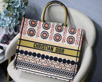 Dior Multicolor Canvas Book Tote 01