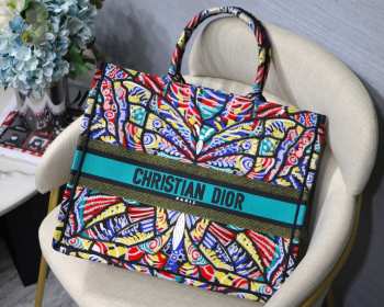 Dior Multicolor OBLIQUE Canvas Book Tote bag