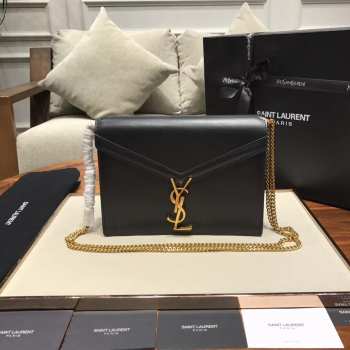 YSL CASSANDRA Calfskin Leather Bag Black