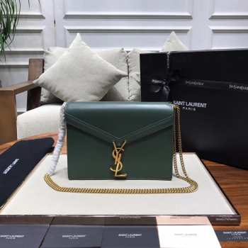 YSL CASSANDRA Calfskin Leather Bag Green