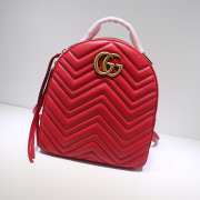 GUCCI GG Marmont quilted leather backpack 476671 Red - 1