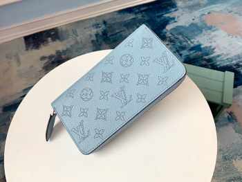 LV Zippy Wallet M58429 Mahina Leather Blue