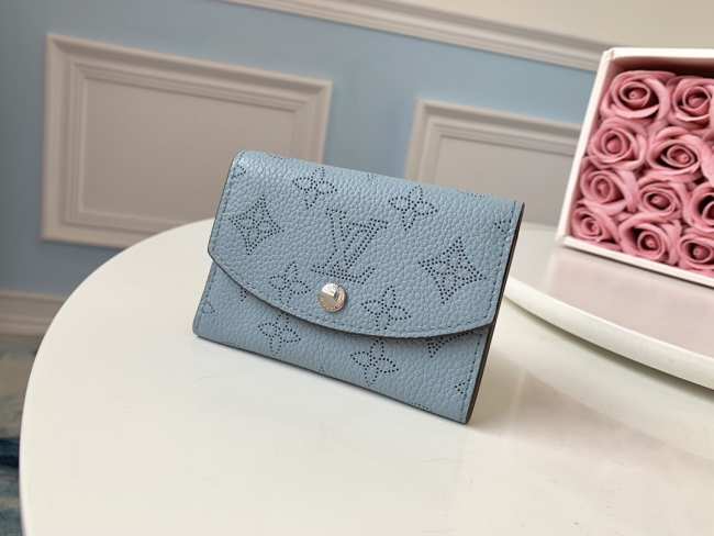 Louis Vuitton Mashona Leather ANAÉ COIN PURSE Blue - 1