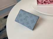 Louis Vuitton Mashona Leather ANAÉ COIN PURSE Blue - 5