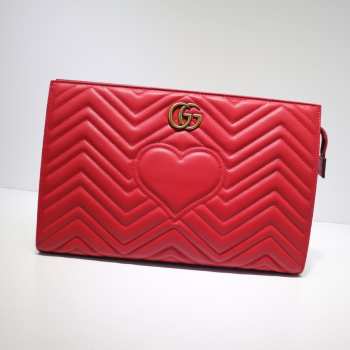 Gucci Women GG Marmont matelassé clutch Red 448450