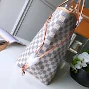 Louis Vuitton Original Neverfull N41605 White Grid With Pink - 5