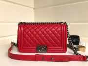 Chanel Leboy Caviar 25cm Red silver haraware - 1