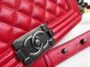 Chanel Leboy Caviar 25cm Red silver haraware - 6