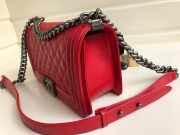 Chanel Leboy Caviar 25cm Red silver haraware - 4