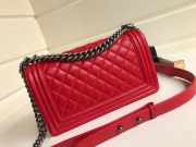 Chanel Leboy Caviar 25cm Red silver haraware - 5