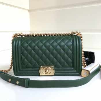 Chanel Leboy Caviar 25cm Green