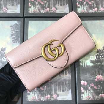 GG Marmont continental wallet 400586 Pink