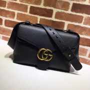 Gucci GG Marmont Leather Shoulder Bag 401173 Black - 1