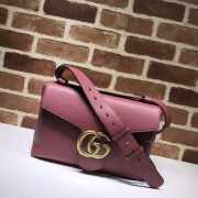 Gucci GG Marmont Leather Shoulder Bag 401173 Rose Red - 1