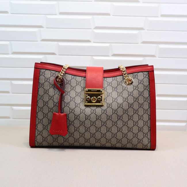 Gucci Padlock medium GG shoulder bag Red 479197 - 1