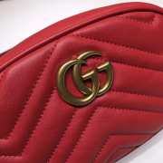 GG Marmont matelassé leather belt Red bag 476434 - 2