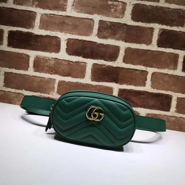 GG Marmont matelassé leather belt Green bag 476434 - 1