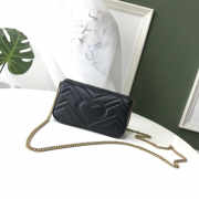 Gucci Super Mini GG Marmont Bag 17CM Black - 4