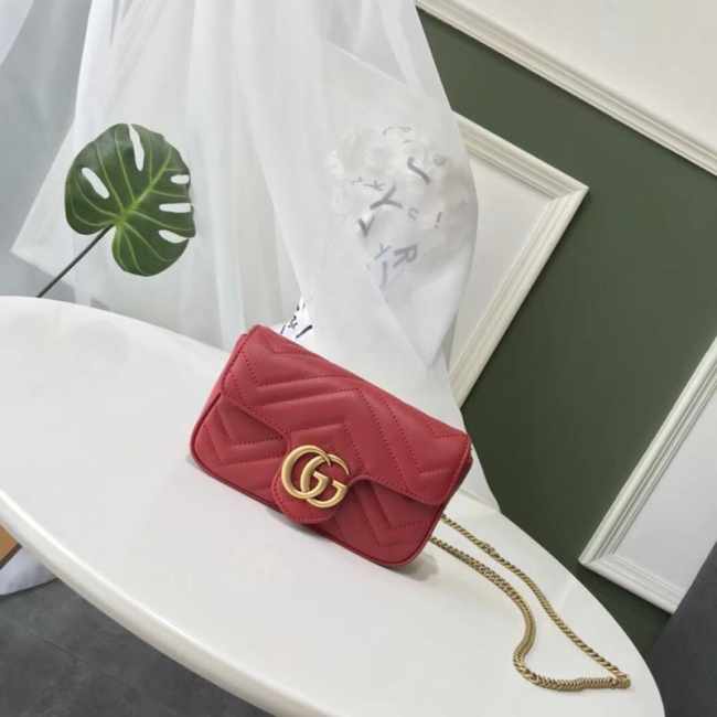 Gucci Super Mini GG Marmont Bag 17CM Red - 1