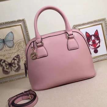 Gucci GG Charm Pink Leather Medium Convertible Dome Bag 449662