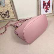 Gucci GG Charm Pink Leather Medium Convertible Dome Bag 449662 - 6