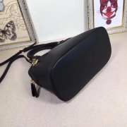 Gucci GG Charm Black Leather Medium Convertible Dome Bag 449662 - 2