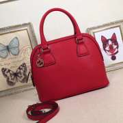 Gucci GG Charm Red Leather Medium Convertible Dome Bag 449662 - 1