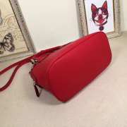 Gucci GG Charm Red Leather Medium Convertible Dome Bag 449662 - 6