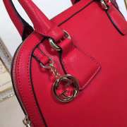 Gucci GG Charm Red Leather Medium Convertible Dome Bag 449662 - 3