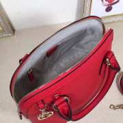 Gucci GG Charm Red Leather Medium Convertible Dome Bag 449662 - 2