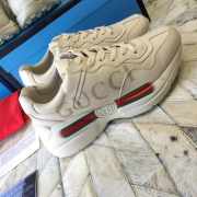 Gucci Distressed leather horny retro running shoes - 6