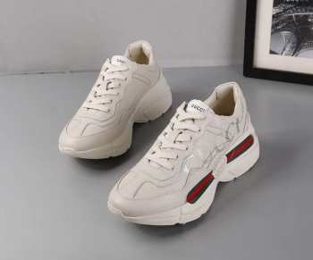 Gucci Distressed leather horny retro running shoes 004