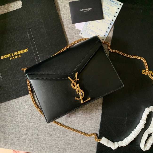 YSL Calfskin chain bag Black - 1