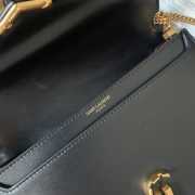 YSL Calfskin chain bag Black - 6