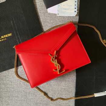 YSL Calfskin chain bag Red