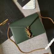 YSL Calfskin chain bag Green - 1