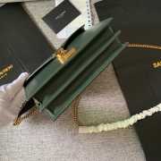 YSL Calfskin chain bag Green - 4