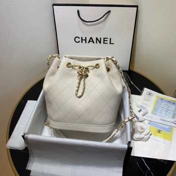 Chanel Bucket Chain Bag 24cm White