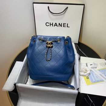 Chanel Bucket Chain Bag 24cm Blue