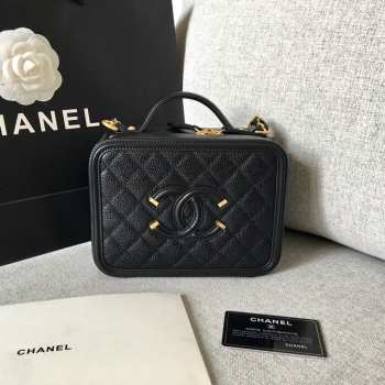 Chanel Medium Caviar Vanity Bag 21cm black