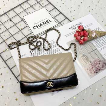 Chanel Chevron Calfskin Gabrielle Woc bag