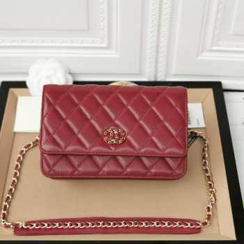 CHANEL Woc Chain wallet Red