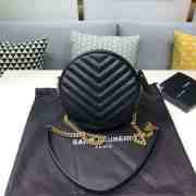 YSL Vinyle Round Camera Bag Black - 3