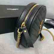 YSL Vinyle Round Camera Bag Black - 5