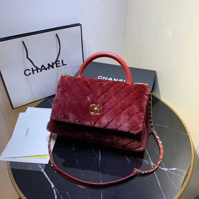 Chanel Coco Handle Bag 28cm Red - 1