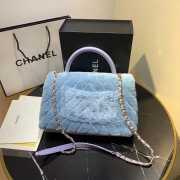 Chanel Coco Handle Bag 28cm Blue and Purple - 3